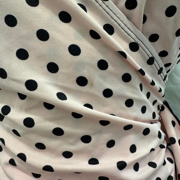 Vintage Polka Dot Wrap Swimsuit Longitude One Piece Pinup Size 8 - Picture 4 of 8